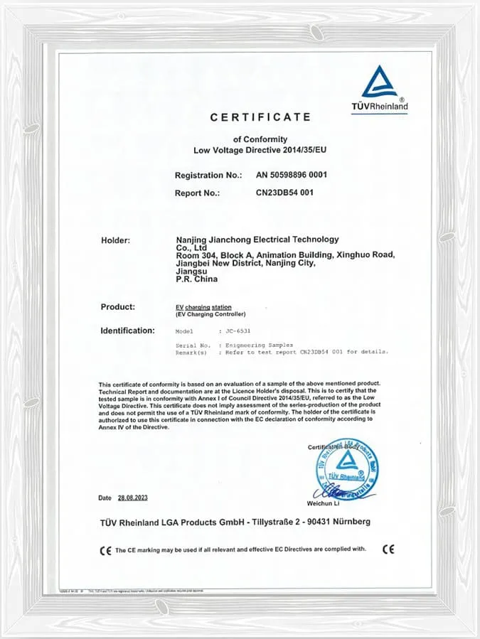 EV Charger Certifications, Testing & Warranty 3